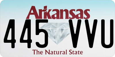 AR license plate 445VVU