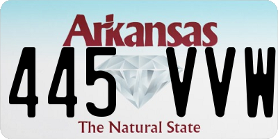 AR license plate 445VVW
