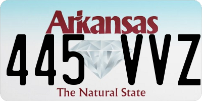 AR license plate 445VVZ
