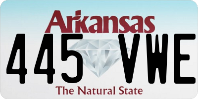 AR license plate 445VWE
