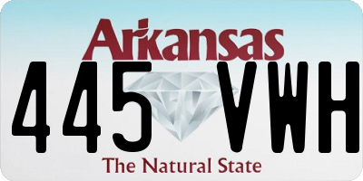 AR license plate 445VWH