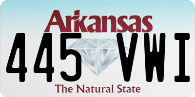 AR license plate 445VWI