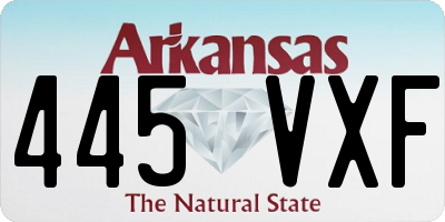 AR license plate 445VXF