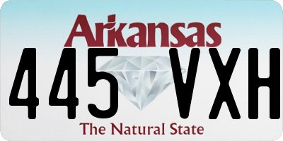 AR license plate 445VXH