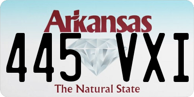 AR license plate 445VXI