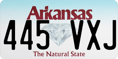 AR license plate 445VXJ