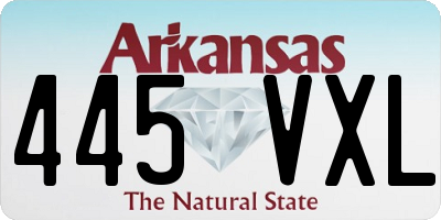 AR license plate 445VXL