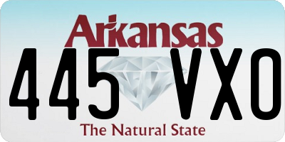 AR license plate 445VXO