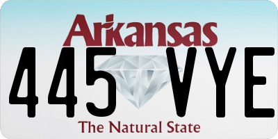 AR license plate 445VYE