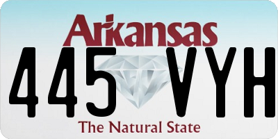 AR license plate 445VYH