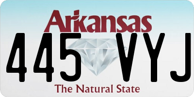 AR license plate 445VYJ