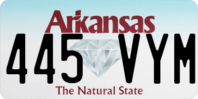 AR license plate 445VYM