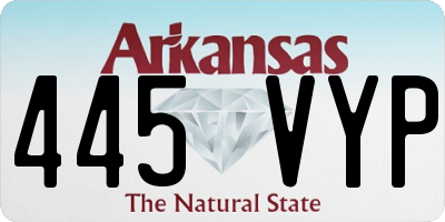 AR license plate 445VYP