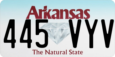 AR license plate 445VYV