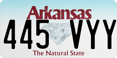 AR license plate 445VYY