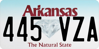 AR license plate 445VZA