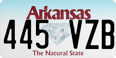 AR license plate 445VZB