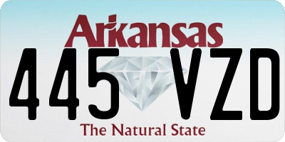 AR license plate 445VZD