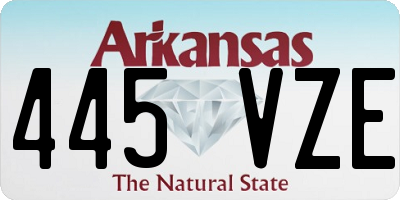 AR license plate 445VZE