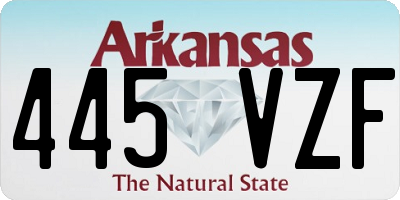 AR license plate 445VZF