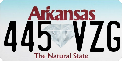AR license plate 445VZG