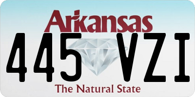 AR license plate 445VZI
