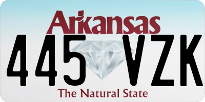AR license plate 445VZK