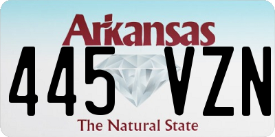 AR license plate 445VZN