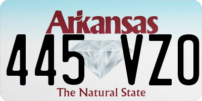 AR license plate 445VZO