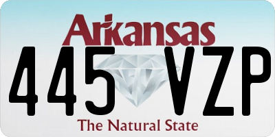 AR license plate 445VZP
