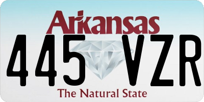 AR license plate 445VZR