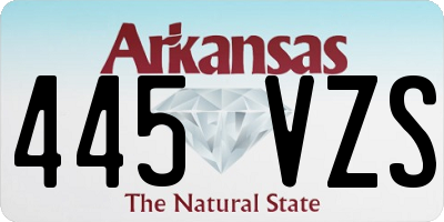 AR license plate 445VZS