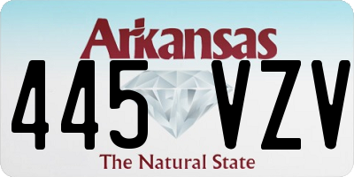 AR license plate 445VZV