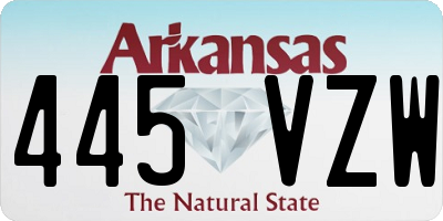 AR license plate 445VZW