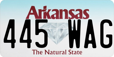 AR license plate 445WAG