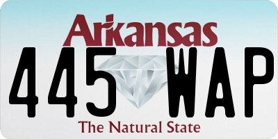 AR license plate 445WAP