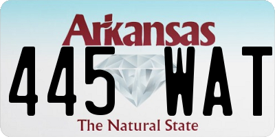 AR license plate 445WAT