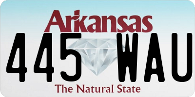 AR license plate 445WAU