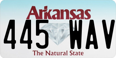 AR license plate 445WAV