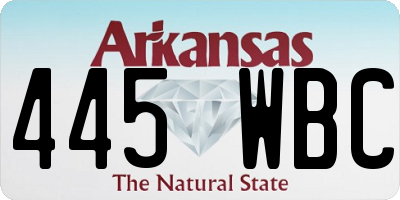 AR license plate 445WBC