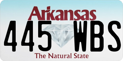 AR license plate 445WBS