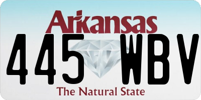 AR license plate 445WBV