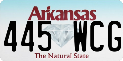 AR license plate 445WCG