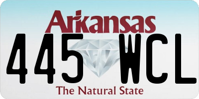 AR license plate 445WCL