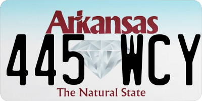 AR license plate 445WCY