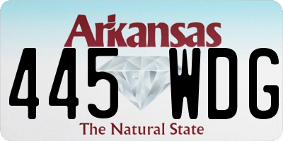 AR license plate 445WDG