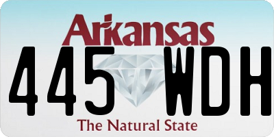 AR license plate 445WDH