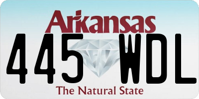 AR license plate 445WDL