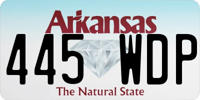 AR license plate 445WDP