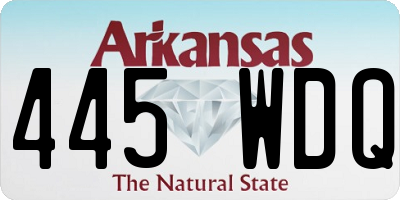 AR license plate 445WDQ